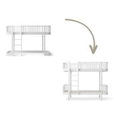 Wood Conversion kit Original low loft bed 128/138 cm to bunk bed, white