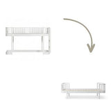Wood Conversion kit Original low loft bed ladder bed end to bed, white