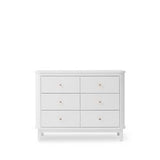 Wood Dresser 6 drawers, white