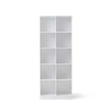 Wood Shelving unit 2x5 vertical w. base