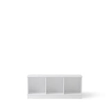 Wood Shelving unit 3x1 horizontal w. base