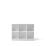 Wood Shelving unit 3x2 horizontal w. base