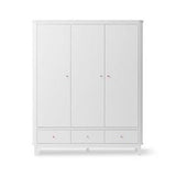 Wood Wardrobe 3 doors, white