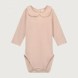 Baby Collar Onesie Faded Pink - Cream