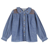 Smocked Blouse - Chambray