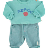 baby trousers - washed green