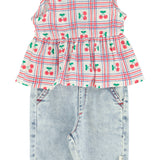 baby trousers - blue light denim