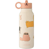 Falk Water Bottle 350 ml - Cats and Dogs / Sandy