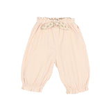 BB soft velour girly pants - Cream pink