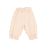 BB soft velour girly pants - Cream pink