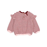 BB soft stripes girly sweatshirt - Pomegranate