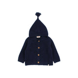 BB hood cardigan - Navy