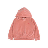 Velvet hoodie - Peony