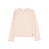 Ruffle t-shirt - Cream pink
