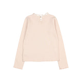 Ruffle t-shirt - Cream pink