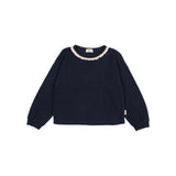 Soft rib girly t-shirt - Navy
