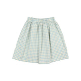 Gingham Midi Skirt - Aqua