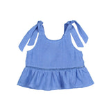 Linen Top - Ocean Blue