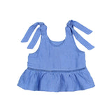 Linen Top - Ocean Blue