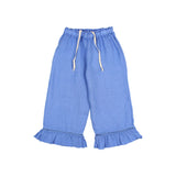 Linen Girly Pants - Ocean Blue