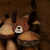 Josy Exclusive Hairclip | Fluffy Squirrel - Walnut Nubuck