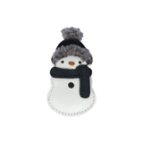 Wonda Hairclip - Snowman - Off White Leather