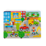 Houten puzzel met geluid stad - Les Popipop