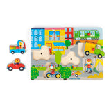 Houten puzzel met geluid stad - Les Popipop