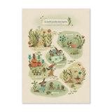 The little garden poster 50x70 cm Trois Petits Lapins