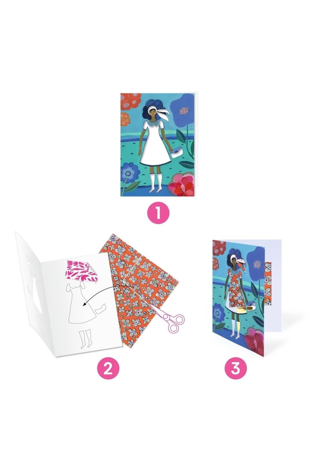 8 patterned collages - WAX Trend van Djeco | Kids Conceptstore Le Fanfare
