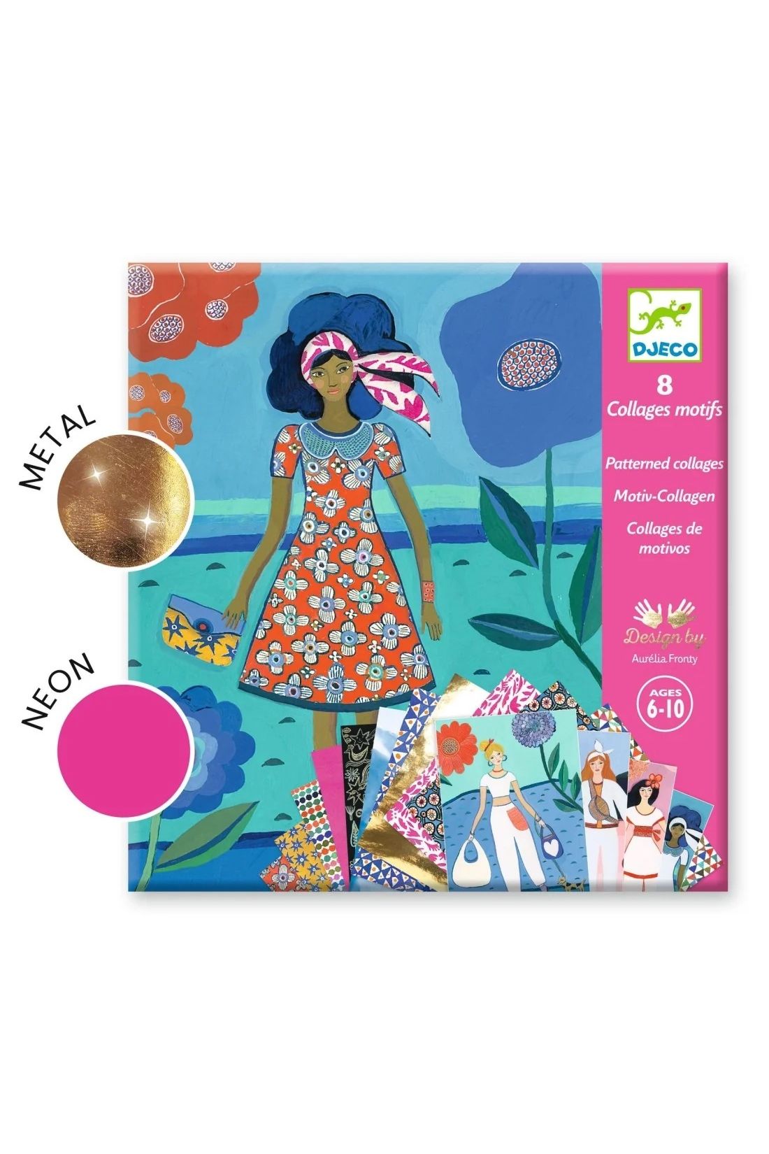 8 patterned collages - WAX Trend van Djeco | Kids Conceptstore Le Fanfare