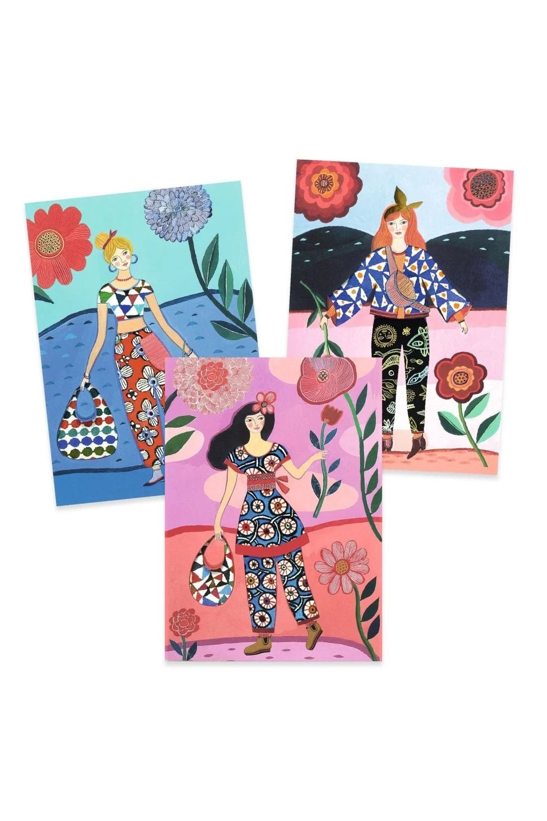 8 patterned collages - WAX Trend van Djeco | Kids Conceptstore Le Fanfare