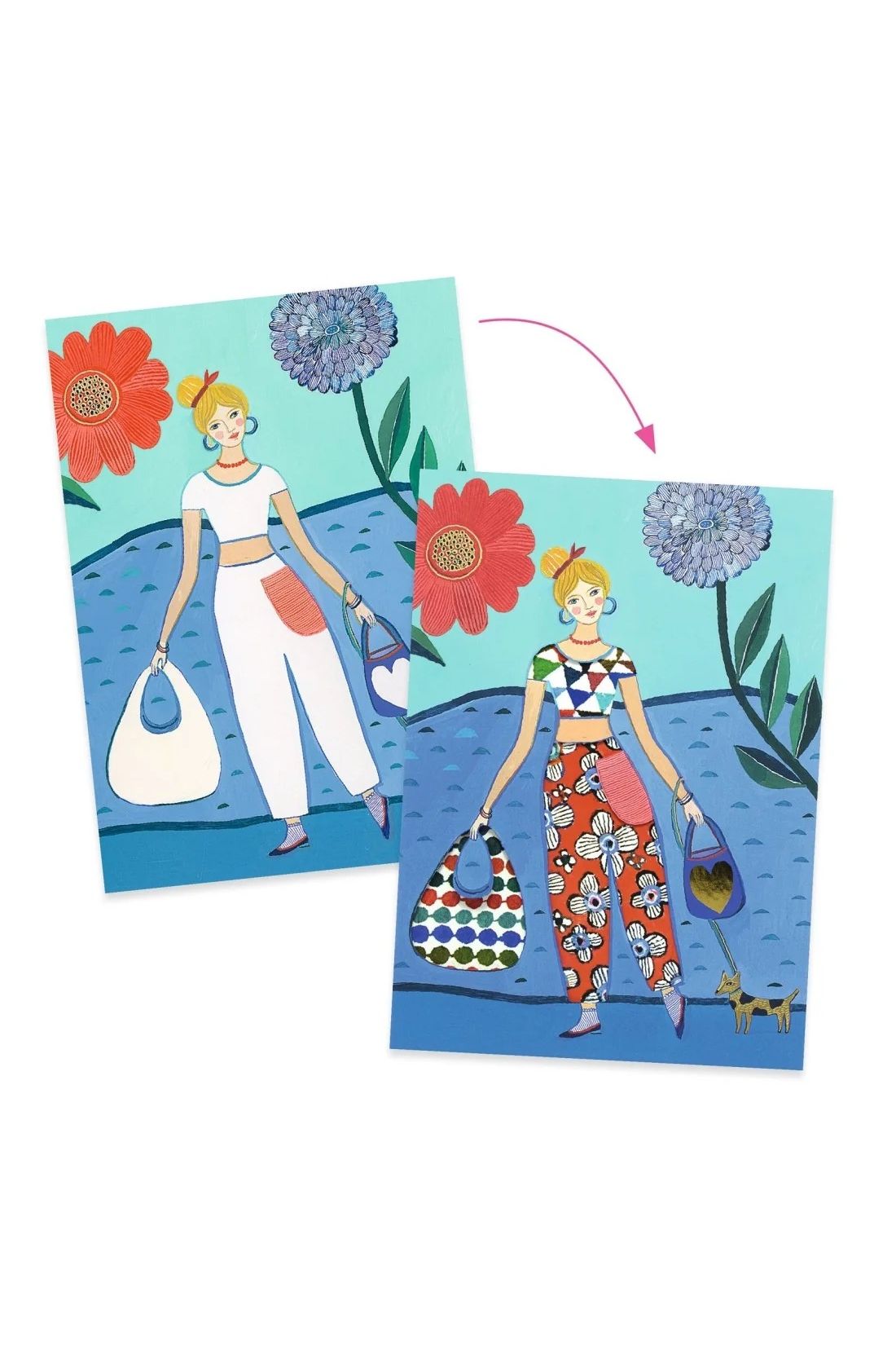 8 patterned collages - WAX Trend van Djeco | Kids Conceptstore Le Fanfare