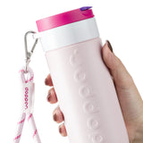 Wrist Cord - White Mug Ring - Cherry Pink