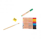 9 kleurpotloden 3 in 1 - Les Schmouks van Moulin Roty | Kids Conceptstore Le Fanfare