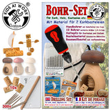 Boorset voor kastanjes, kurk, hout