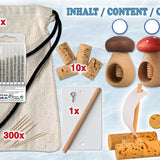 Boorset voor kastanjes, kurk, hout