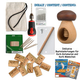 Boorset voor kastanjes, kurk, hout