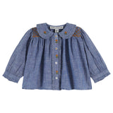 Smocked Blouse - Chambray