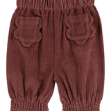 Flowers Pockets Baby Trousers - Violine