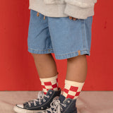 Checkered Socks - Tomato