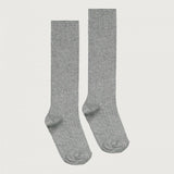 Long Ribbed Socks | Grey Melange