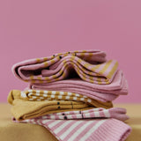 Long Ribbed Socks | Bubblegum - Cookie