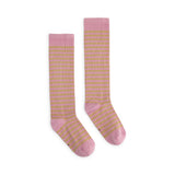 Long Ribbed Socks | Bubblegum - Cookie