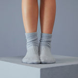 Ribbed Socks | 2-pack | Stone Grey - Cream