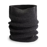 Knitted Endless Scarf Nearly Black Melange