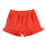 Short Volant Eponge - Coquelicot
