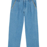 Pantalon Denim Poches Cerises - Denim Light