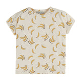 Tee Shirt Imprime All Over - Banane Creme