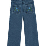 Pantalon poches brodees denim - Denim